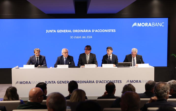La Junta General d’Accionistes de MoraBanc aprova els comptes anuals de l’exercici 2023  amb un benefici de 51,4 milions d’euros