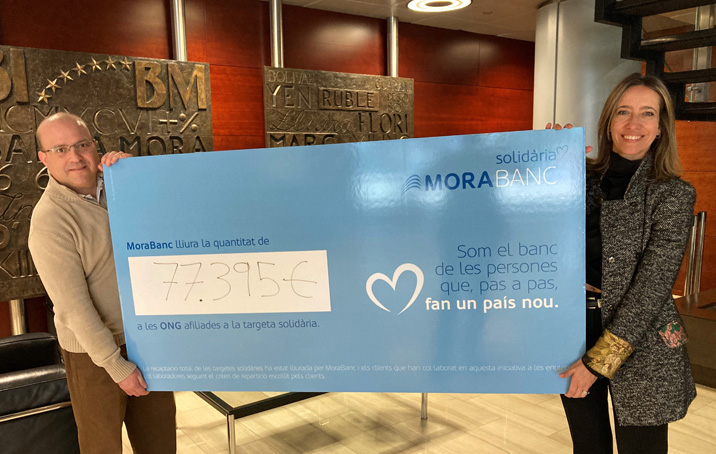 La targeta solidària de MoraBanc recull 77.395€ per a 21 entitats socials d’Andorra