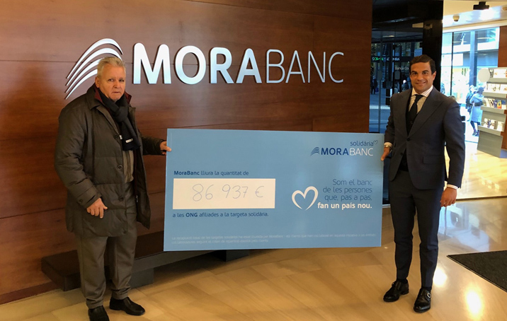 La targeta solidària de MoraBanc recull 86.937€ per a 21 entitats socials d’Andorra